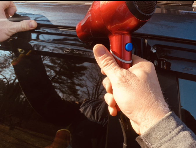 vent visor stick on heat